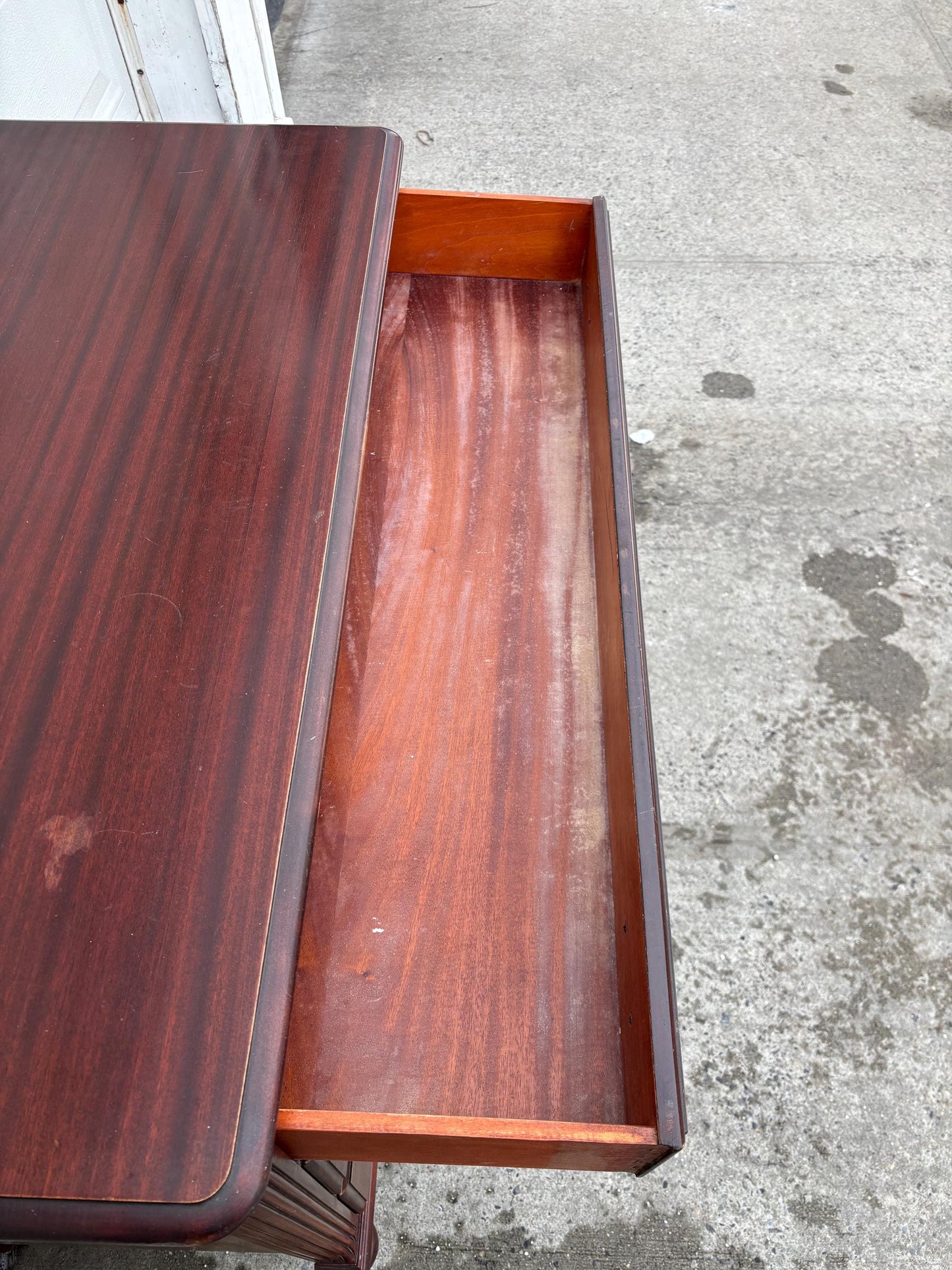 Mahogany 3 Drawer Dresser on Casters