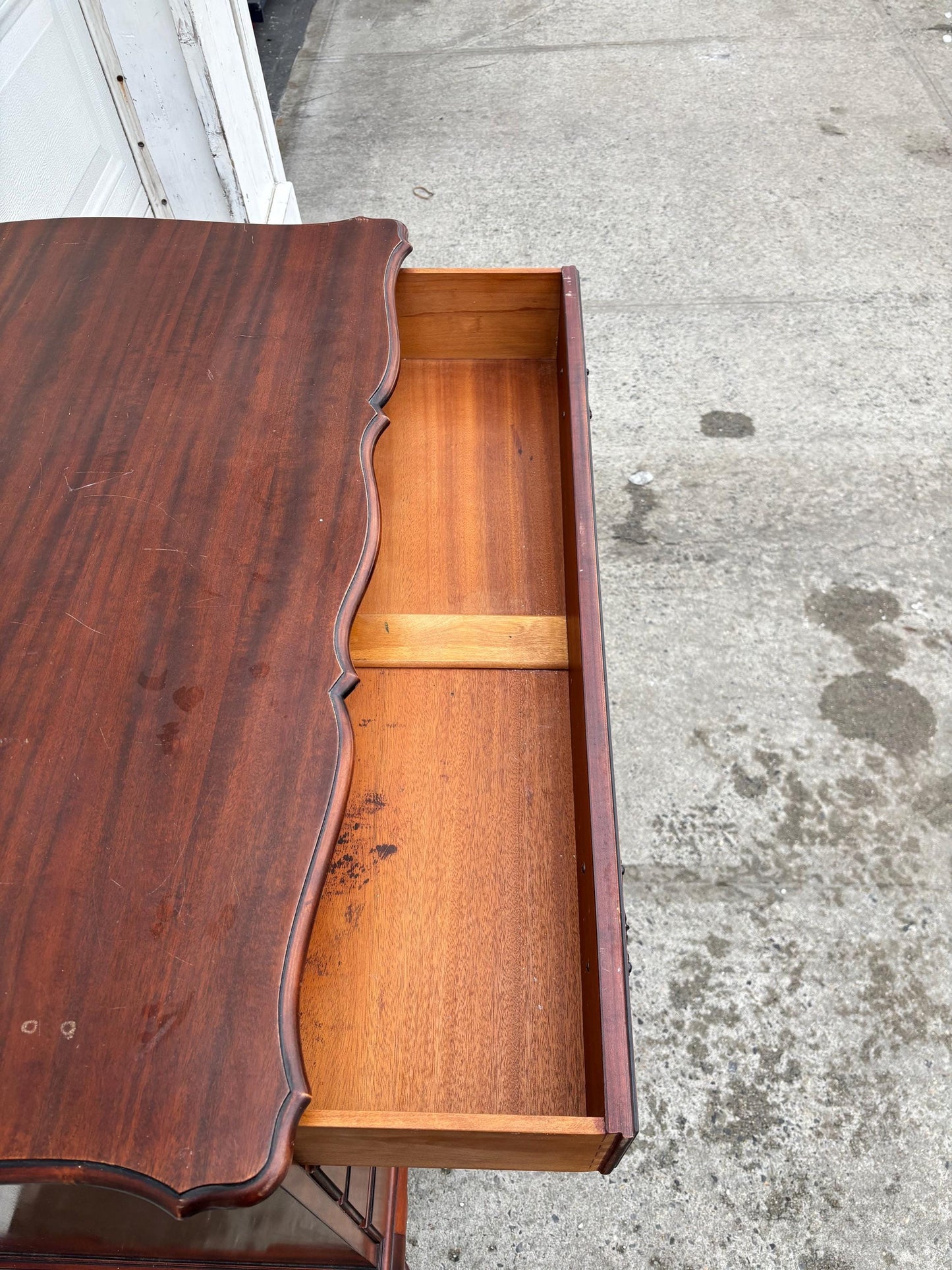 Cherry Queen Anne Style 4 Drawer Dresser