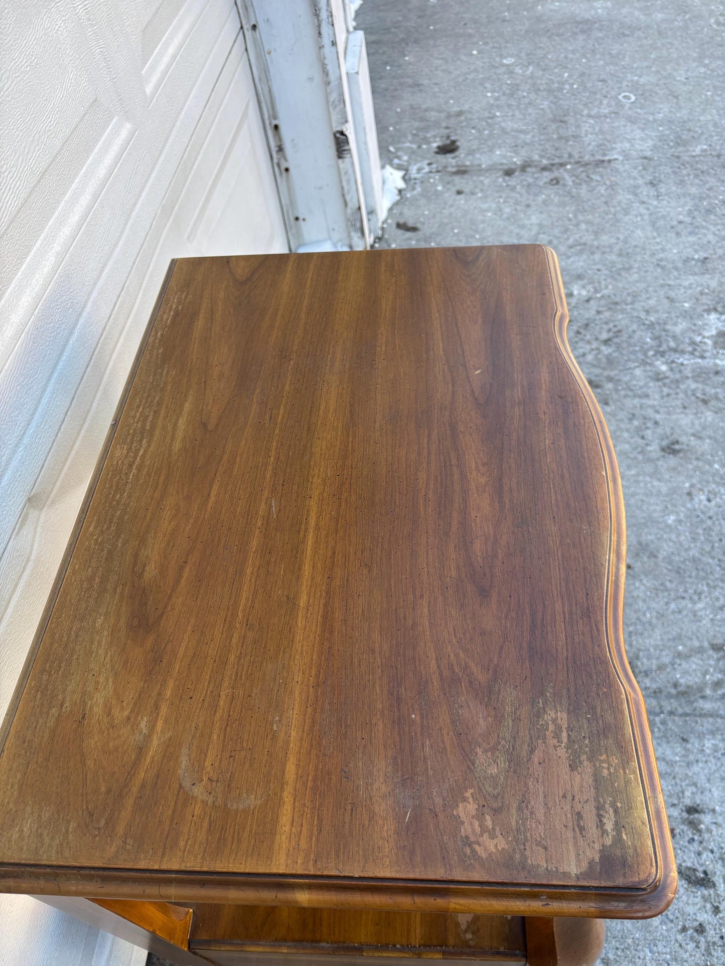 John Widdicomb End Table, Vintage French Provincial Side Table, Cherry Wood Nightstand with Drawer, Traditional Accent Table