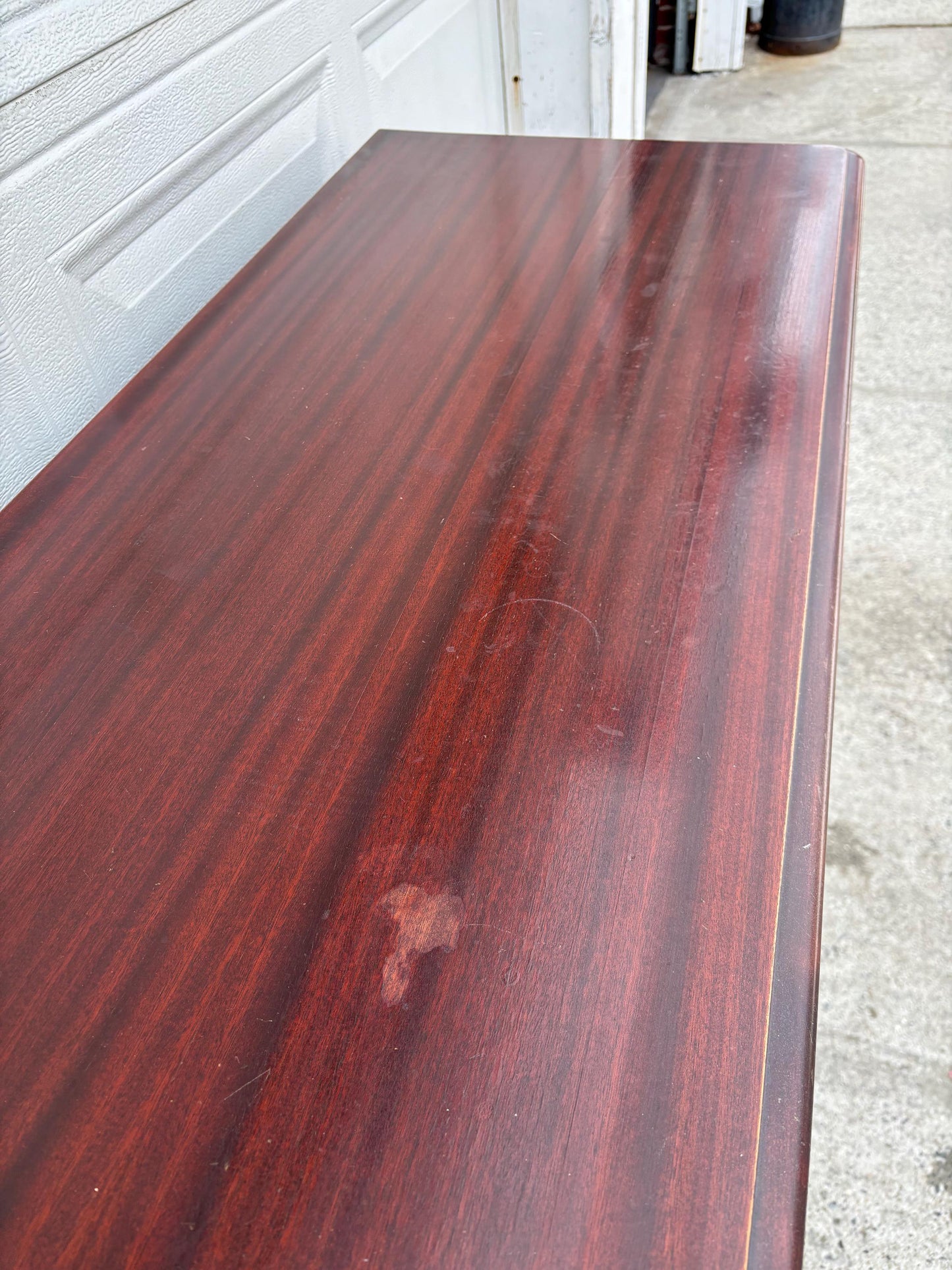 Mahogany 3 Drawer Dresser on Casters