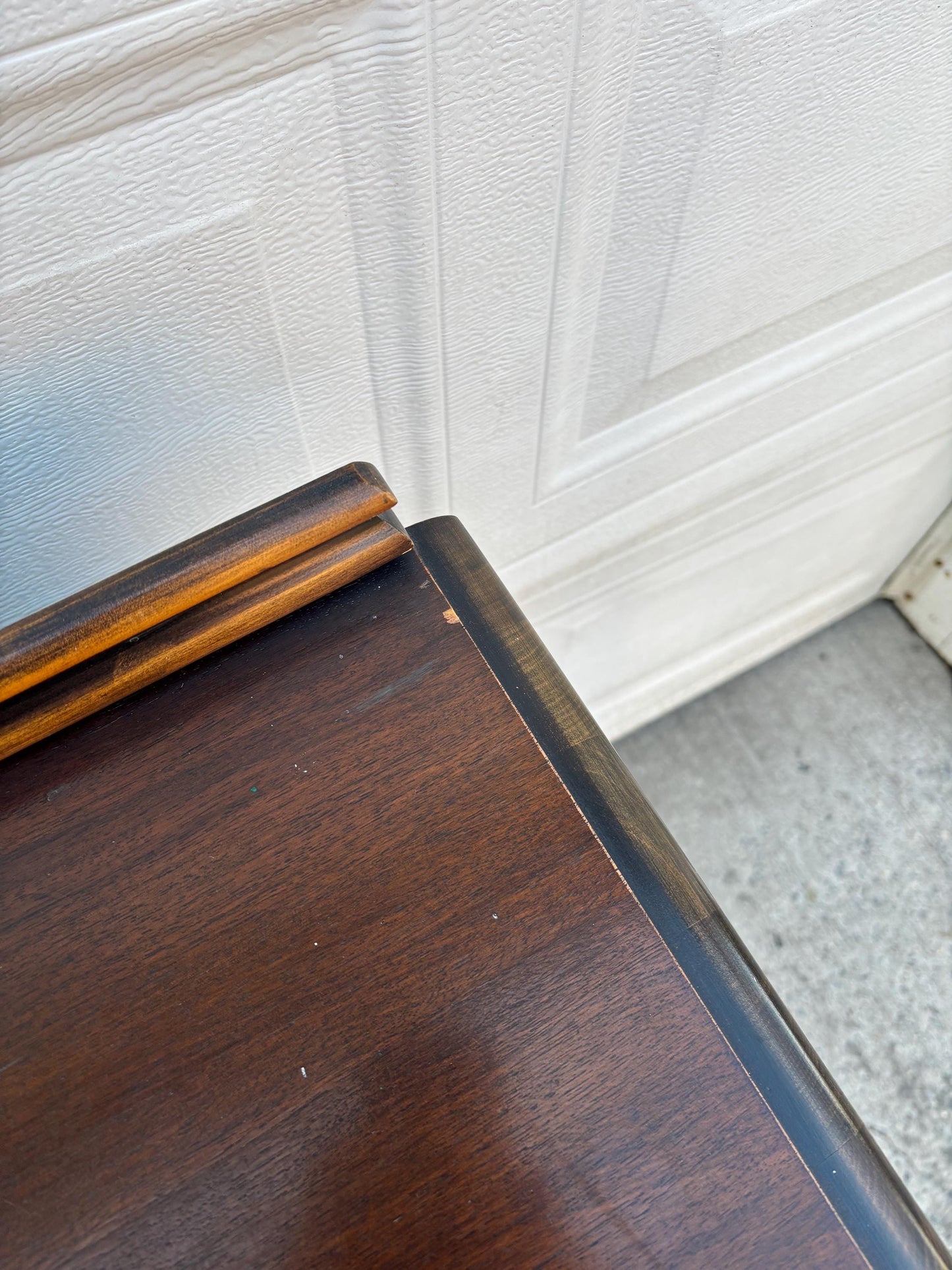 Antique Jacobean Revival Sideboard Server Buffet Walnut Bar Cabinet Console Table Vintage Storage Furniture