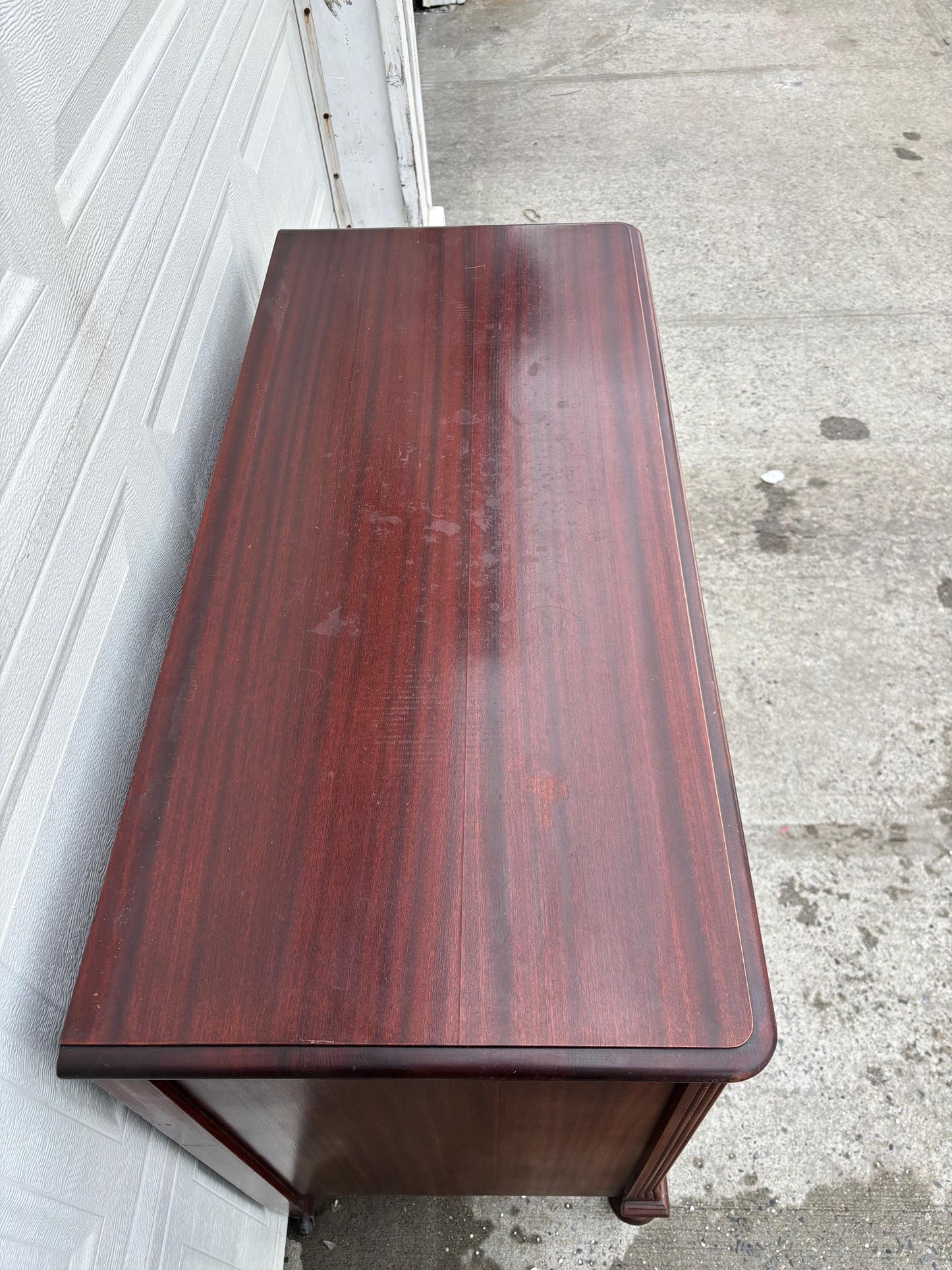 Mahogany 3 Drawer Dresser on Casters